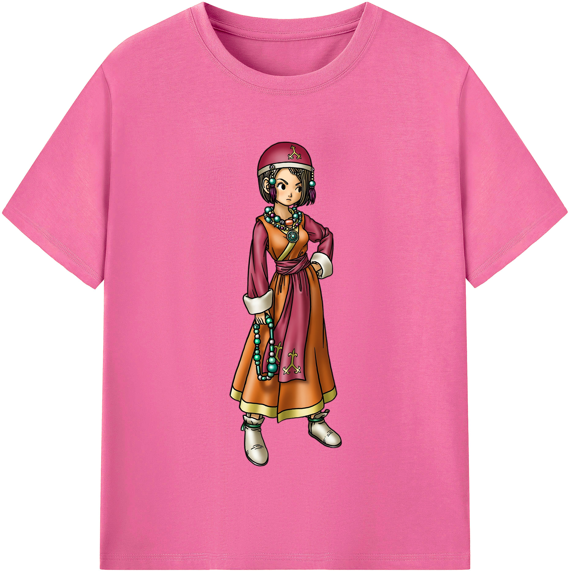 （画像用） ドラゴンクエスト Doragon Kuesuto Dragon Quest レディースカジュアルプリントTシャツ（綿100％）